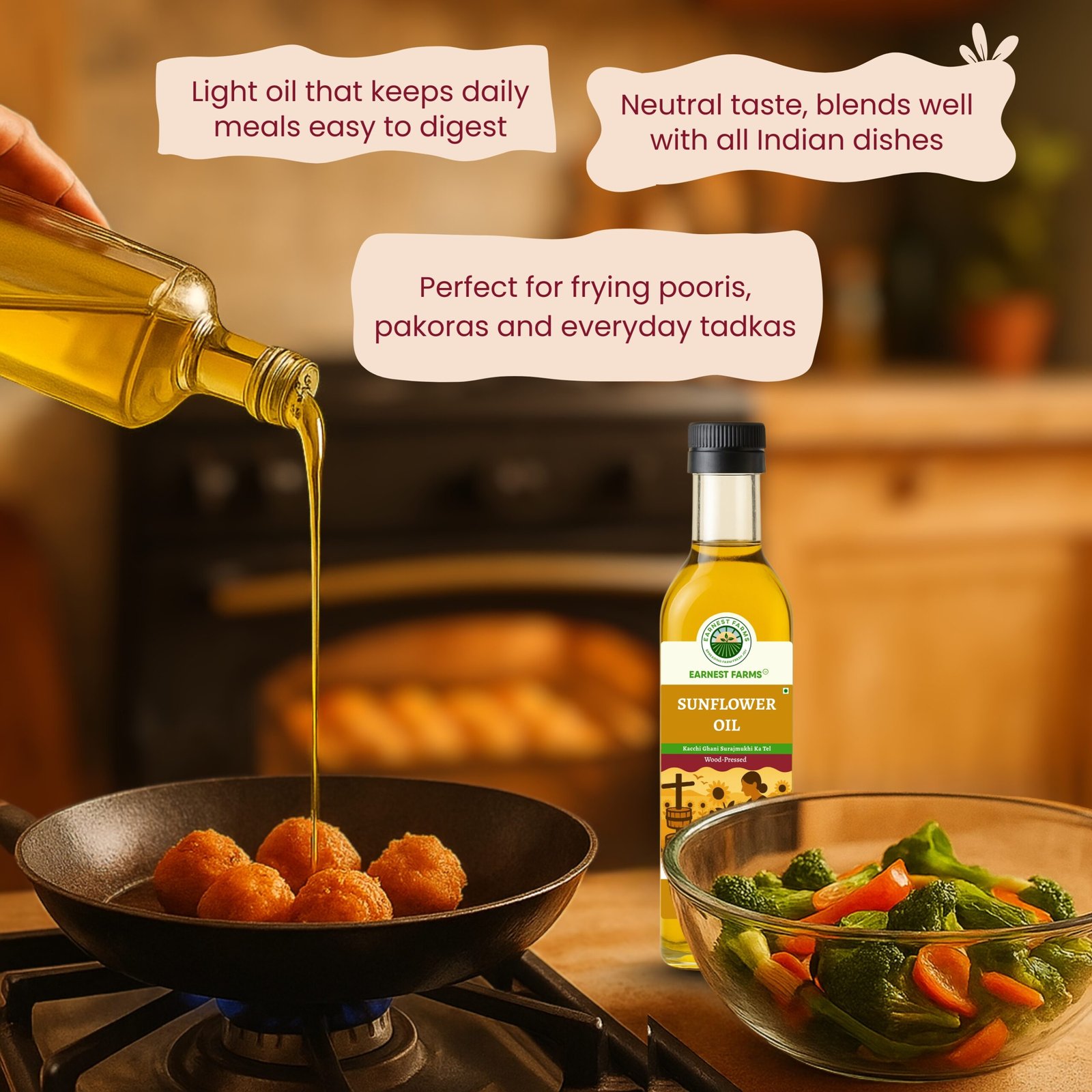 Wood-Pressed Sunflower Oil 500ML - Image 5