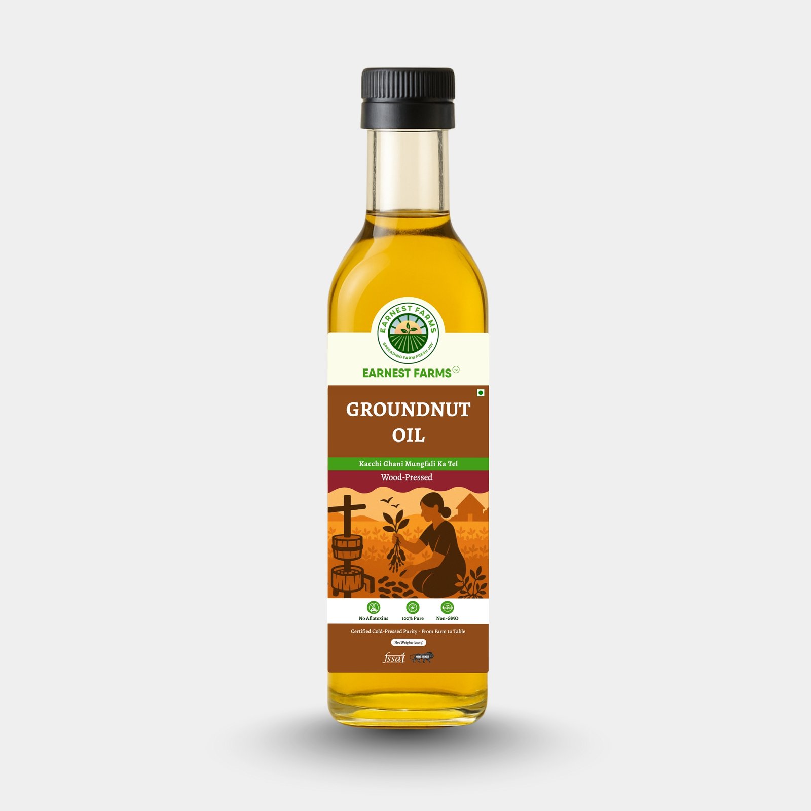 Wood-Pressed Groundnut Oil 500ML
