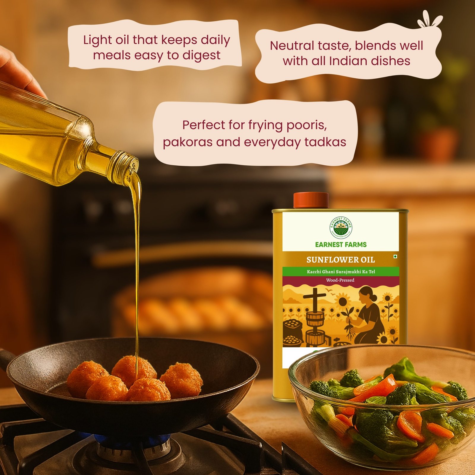 Wood-Pressed Sunflower Oil 5L - Image 5