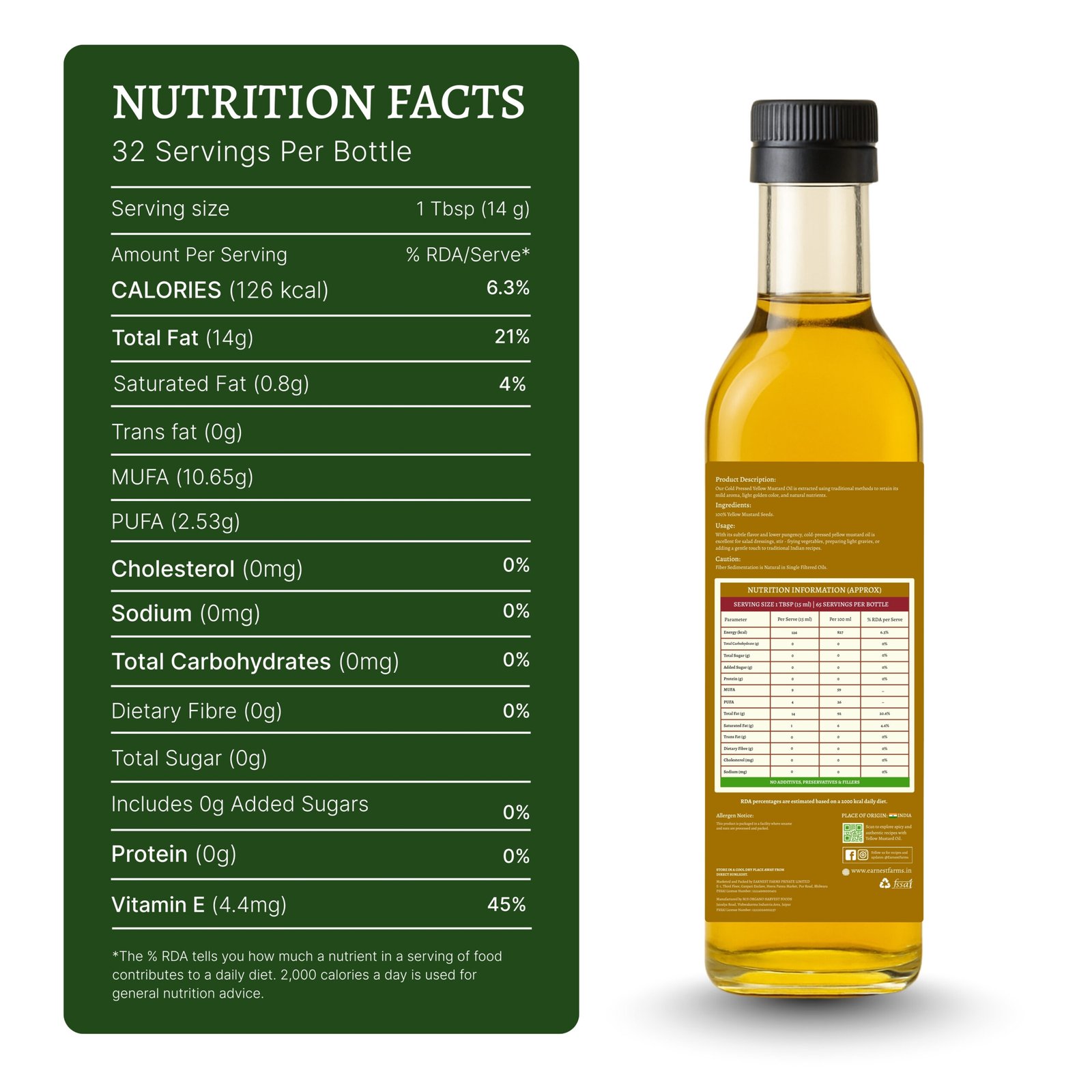 Wood-Pressed Yellow Mustard Oil 500ML - Image 2