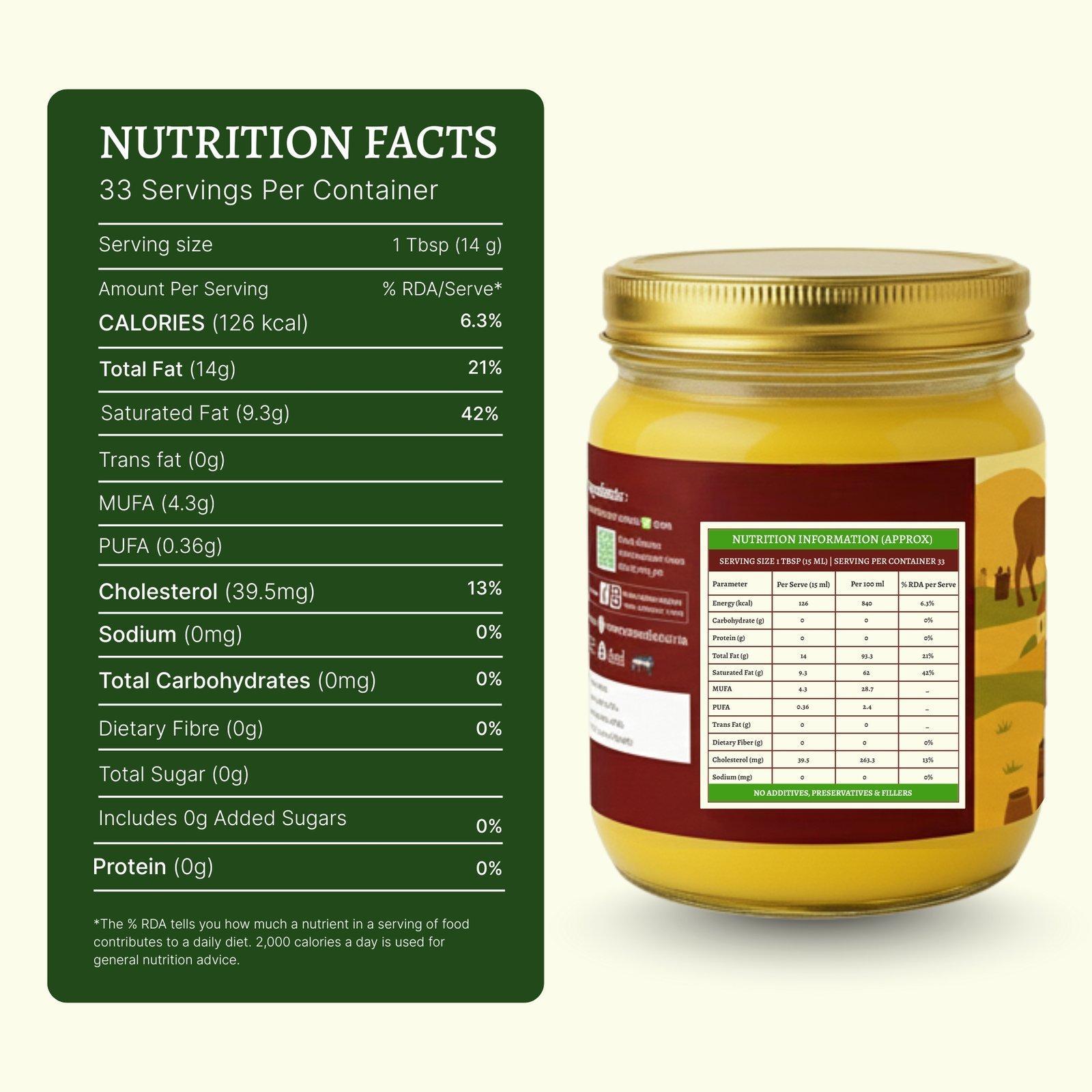 A2 Gir Cow Ghee 500ML - Image 2