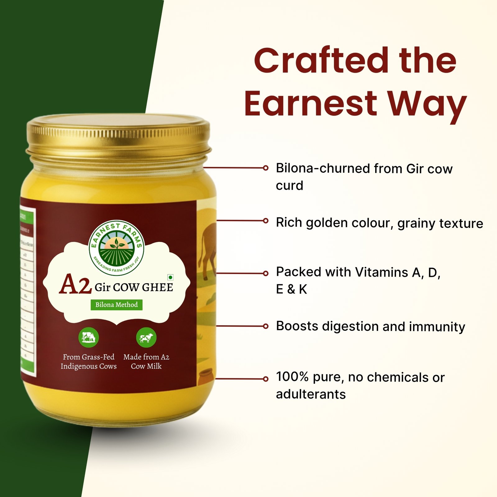 A2 Gir Cow Ghee 500ML - Image 4