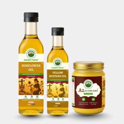 1L Sunflower Oil + 500ML A2 Gir Cow Ghee + 500ML Yellow Mustard Oil